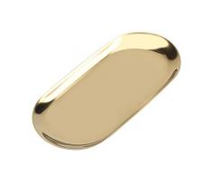 FTVOGUE Plateau de Rangement en Acier Inoxydable de Style Nordique cosmétique Bijoux Plaque de gâteau aux Fruits pour Bureau Bureaux(S- Or)