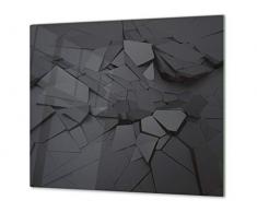 Planche à découper en verre trempé et couvre-cuisinière - Résistant à la chaleur et aux bactéries - UNE PIÈCE (60x52 cm) ou DEUX PIÈCES (30x52 cm chacune); D10A Série Textures: Texture 16