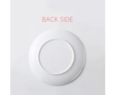 DIYthinker Escargot Vie Marine Illustration décorative Noire en Porcelaine Assiette à Dessert 8 Pouces Dîner Accueil Cadeau 21cm diamètre Multicolor