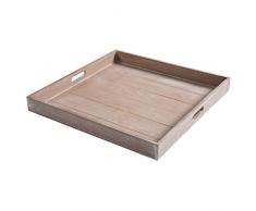Grande Style shabby chic carré Bois Plateau de service pour un petit déjeuner au lit, thé, café – 48,3 x 48,3 cm – MyGift