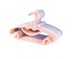 Sfesnid Lot de 30 Cintres Vêtements pour Enfants Bébés en Plastique de Stockage Cintres pour la Longueur de 29cm avec 3 Chaînes de Cintres en Plastique