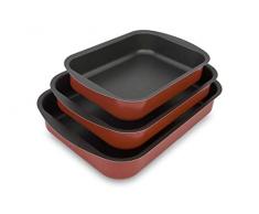 Menax - Plat à Four - Revêtement Antiadhésif - Lot de 3