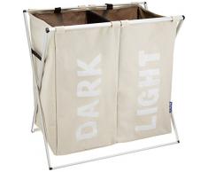 Wenko 3440112100 Panier à Linge Duo Beige