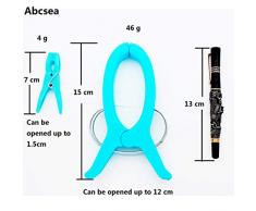 Abcsea 24 pièces Pinces à Linge Couleur Plastique, Pince a Linge Anti Trace, Pinces à Linge Solide pour Chaussettes,sous-vêtements, t-Shirts, Pantalons,etc