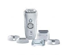 Braun Silk-épil SE 7-561 Wet&Dry Épilateur Électrique Jambes, Corps et Visage pour Femme - CloseGrip et 8 Accessoires, Tête de Rasage et Embout Tondeuse