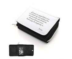 Mygoodprice Portefeuille à rabat porte-monnaie Yvain sympathisé avec un crémier citation Kaamelott Noir