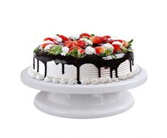 LALANG Plateau tournant pour décoration gâteau en Plastique Blanc