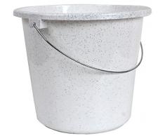 10 ou seau de 5 litres d'eau Seau Seau plastique plastique Seau Budget., Plastique, blanc, 5 l