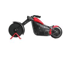 GuDoQi Moto Couteau à Pizza, roulettes à Pizza Créative, Hachoir à Pizza en Acier Inoxydable, Gadget de Cuisine Cool (21,5 cm)