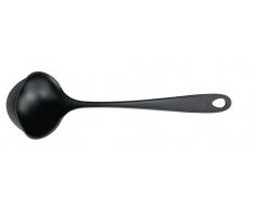 Fiskars Louche anti-goutte, Plastique, Longueur: 28 cm, Capacité: 100 ml, Noir, Essential,1023806