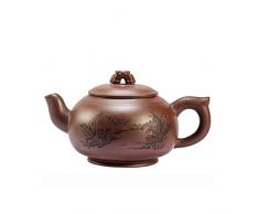 ufengke-ts Chinois Yixing Zisha Théières, Fait Main Violet Sable Théière, Chun Manyuhu, Grande Capacité Théières Céramique, Pour Ménage, Bureau, 530Ml