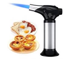 Ankway Torche de soufflage culinaire Rechargeable, Chalumeau de Cuisine Professionnel, Multifonctionnel Torche à gaz Butane Cuisiner, crème brûlée, Cuire au Four et Barbecue BBQ (Butane Non Inclus)