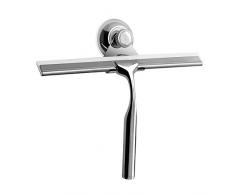 Zindoo Raclette De Douche Vitre Raclette leau De ménage en Acier Inoxydable Nettoyage Raclette pour Salle De Bain Fenêtre 25 x 17 cm