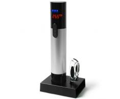 FISHTEC ® Tire-bouchon Electrique Rechargeable - Affichage digital température du vin + pièce