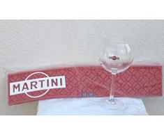 Martini Lots de 6 Verres et Son Tapis de Bar