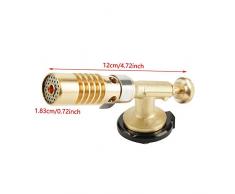 Chalumeau Culinaire Professionnel Pistolet à Flamme Portable en Laiton Cuisine Cuisson Gaz Butane Soudage Barbecue