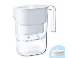 Waterdrop Carafe Filtrante deau 2.5 litres, Conçu avec Un Système de Filtration en 7 Etapes, Élimine Le Plomb, Le Fluor, Le Chlore et Plus, sans BPA, Blanc（Modèle de Filtre: WD-PF-01A Plus）