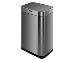 Poubelle de cuisine automatique design 60L UPPER en acier INOX avec cerclage