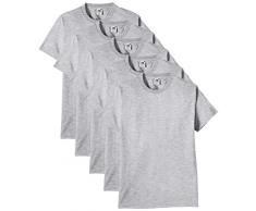 Fruit of the Loom - T-Shirt - coupe droite - Col Rond - Manches Courtes Homme - gris - Medium