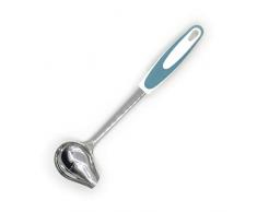 Cuillère à sauce en acier inoxydable avec longue poignée antidérapante free size bleu