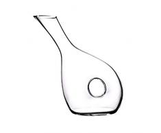 Oblique Carafe Escargot Fond Plat, dun Séparateur De Vin, 1000ML en Verre Soufflé À La Bouche sans Plomb De Cadeau Accessoires pour Le Vin Bar Famille