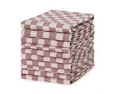 Sticky Toffee 100% Coton thé Serviettes | 10 Paquet de Serviettes de Cuisine | 46 x 70 cm (18 x 27,5 Pouces) | Rouge | Absorbent Glass Bar Restaurant Cuisine Chiffons