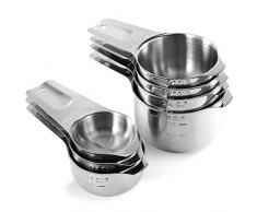 U-Taste Tasses Mesurer Cuillere Doseuse Lot de 7 Cup Mesure en Acier Inoxydable 18/8 Mesureur Cuisine Ustensile de Cuisine Ingrédients Liquide et Solide