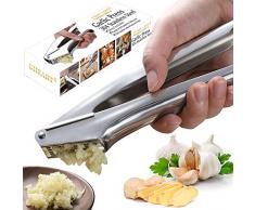 Presse ail Acier Inoxydable Concasseur dail /Ginge Broyeur Facile à Nettoyer, Professionnel Garlic Press Pratique Solide, Lave-vaisselle, 18.7cm