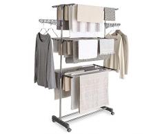 Générique Étendoir séchoir à Linge Infinity Gris alu 145 cm