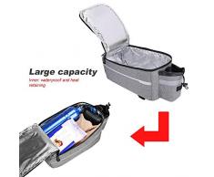 Sac de Selle de Vélo,Sacoche de Porte-Bagage Sacoche de Coffre Arrière pour Vélos de Route Electriques de Vélo de Montagne(avec Une Cravate)(Gris)