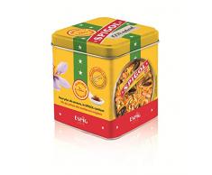 Spigol Épices - 3% de Safran - Parfume et Colore vos Plats - Épices à Paella, Riz, Poisson - 100% Naturel - Boîte Métal de 100g avec Cuillère Doseuse