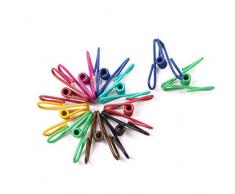 NUOLUX 50pcs agrafes en métal coloré titulaires pince à linge (couleur aléatoire)