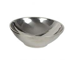 Loriver Grand bol à mélanger à base plate épaissie large en acier inoxydable