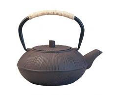 Kyey Théière en fonte japonaise avec infuseur en acier durable en fonte martelée 780 ml / 800 ml noir 1