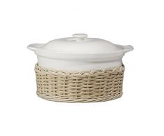 PORCELLANA en Osier pour Rond Soupière L/L cm 23, Porcelaine, Multicolore, 0.1 x 0.1 x 0.1 cm