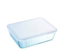 Pyrex - 243P000 - Plat Rectangulaire avec Couvercle - Transparent - 25 x 19 x 8 cm