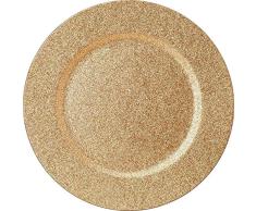 Sous-Assiette Couleur Champagne Paillettes 33Cm