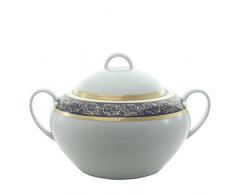 Bohemia Saphyr Greca Soupière, Porcelaine, Bleu, 30 x 30 x 26 cm