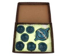 Style traditionnel chinois Kung Fu Thé en porcelaine Théière Tasse Kit Glace Fissurée Glaçure Colorée Porcelaine Ensemble De Thé Ensemble Cadeau