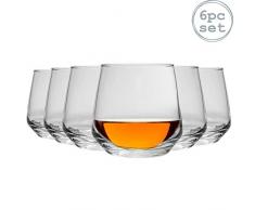 Argon Tableware Verres Droits à Eau/Whiskey/jus de Fruit - Coffret-Cadeau de 6 Verres
