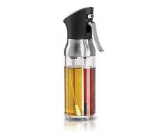 Yeehao 2 en 1 Huile Spray Bouteille Acier Inoxydable Huile D ol Ive Vinaigre Distributeur pour Cuisine Barbecue Salade Cuisson
