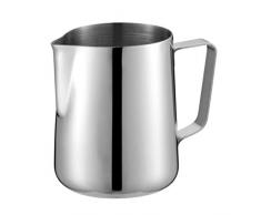 UPKOCH 150 ML Lait Moussant Pichet Tasse en Acier Inoxydable Expresso Vapeur Pichet Cappuccino Pichet Crémier Tasse pour Latte Art Argent