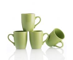 UNITED COULEURS OF BENETTON. - Set de 4 tasses 11 cm 360 ml faïence vert