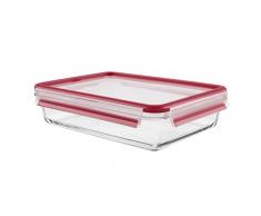 Tefal K3010512 - MASTERSEAL Fresh Glass - Boîte Verre de Conservation Alimentaire Rectangle - 2L - Rouge