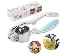 ToullGo Presse Ail Professionnel Acier Garlic Press Cuisines Pratique Solide Concasseur dail Garlic Crusher Confortable léger Facile à Utiliser et à Nettoyer