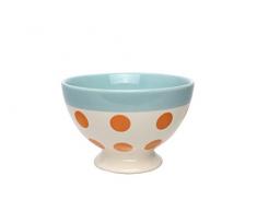 Déjeuner sur lherbe DH052015 Bol à Talon Faïence, Orange, 14,5 x 14,5 x 9,5 cm