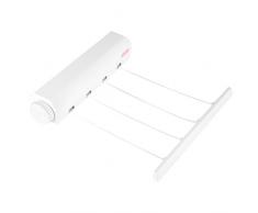 FTVOGUE rétractable 4 Lignes 3.2 m Séchoir à Linge dintérieur à Fixation Murale à Linge Séchoir à Linge