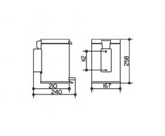 Keuco 14977010000 Plan Hygiene Poubelle à montage mural Chrome