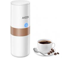 AICOK Machine à café Portable, Mini Cafetière Filtre Electrique Compatible avec Capsule K-Cup et Café Moulu, Cafetière de Voyage pour Domicile Bureau Camping et Randonnée, Pas de Fonction de Chauffage