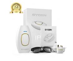 SYOSIN Épilateur Lumière Pulsée, IPL Appareil dEpilation à Lumière Pulsée 5 Intensités,Système d’Épilation Permanente 400,000 Flashs Epilation Femme/Homme pour Corps/Visage/Maillot/Aisselles